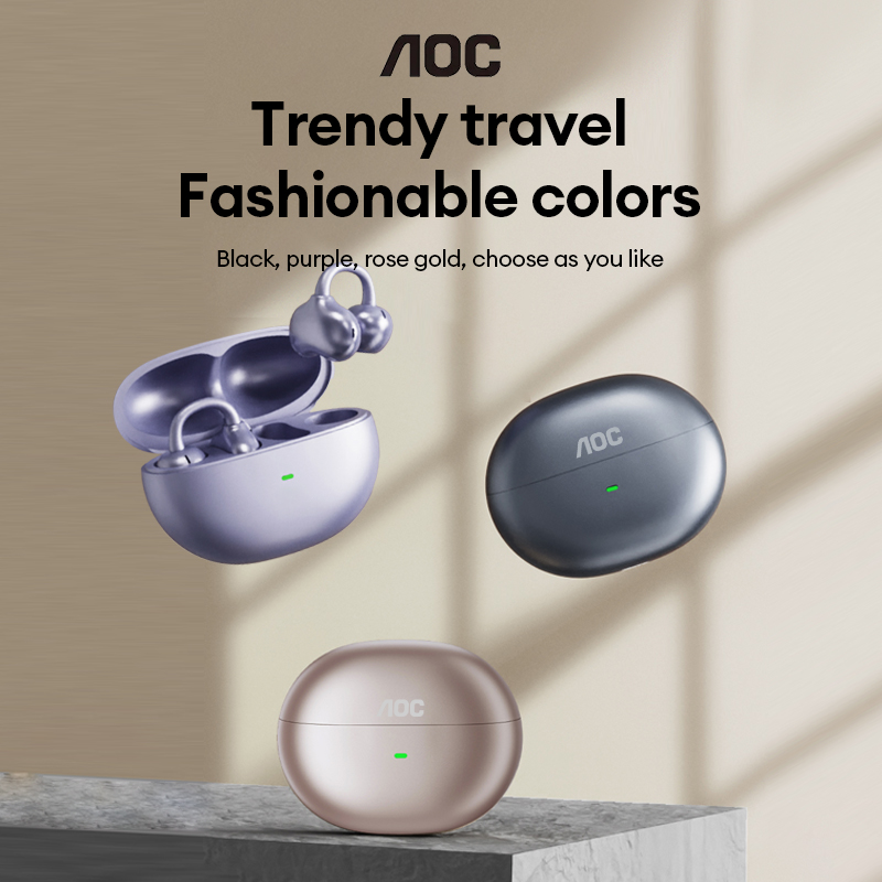 Headphones Wireless - AOC ACD2544 무선 블루투스 이어클립 이어버드
