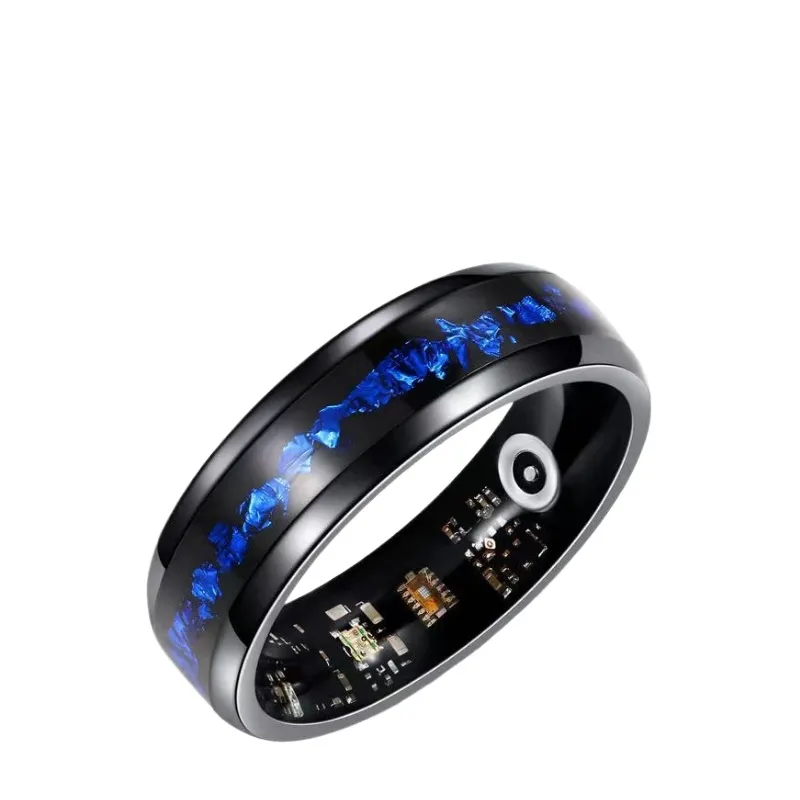 Smart Watch - 스마트 링 블루 골드 포일 디자인