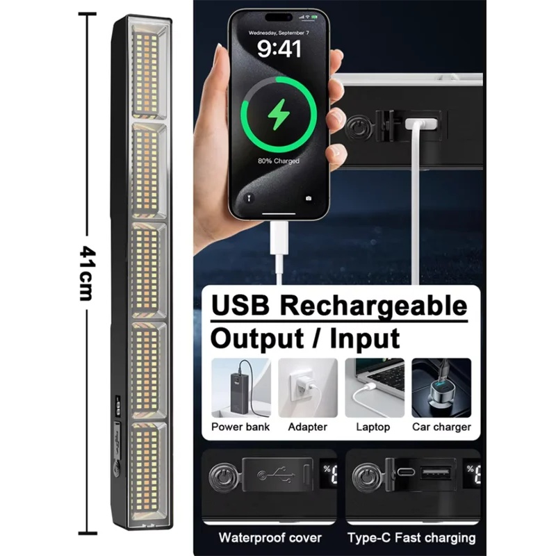 41cm 자석 부착식 LED 작업등, 고출력, USB  - Power Bank 리뷰 및 가격