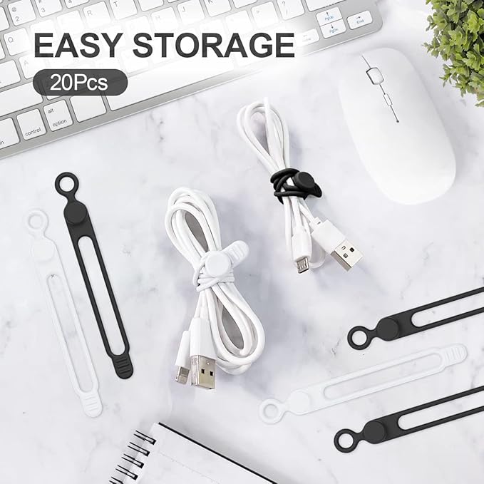 10개 실리콘 케이블 타이, 코드 정리기, 케이블 스트 - Cable Organizer 리뷰 및 가격