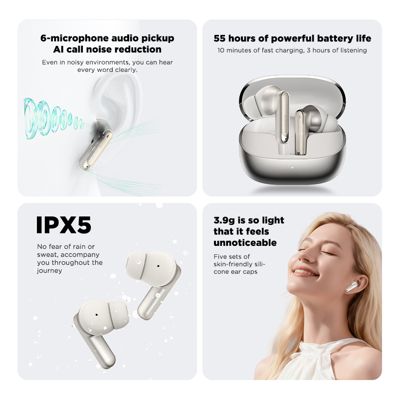 MINISO MS106 블루투스 이어폰, 부드러운 착용 - Headphones Wireless 리뷰 및 가격