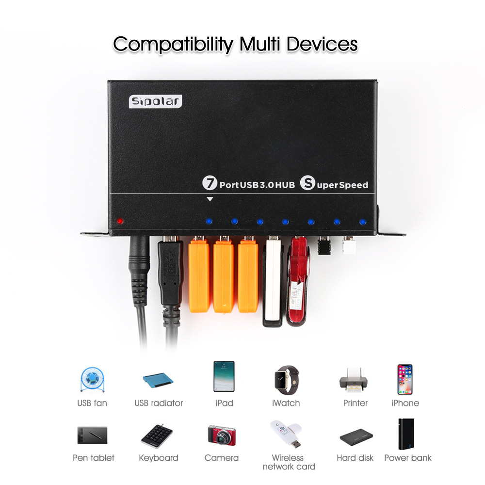A-173 산업용 7포트 USB 3.0 메탈 허브 고속 - Usb Hub 리뷰 및 가격