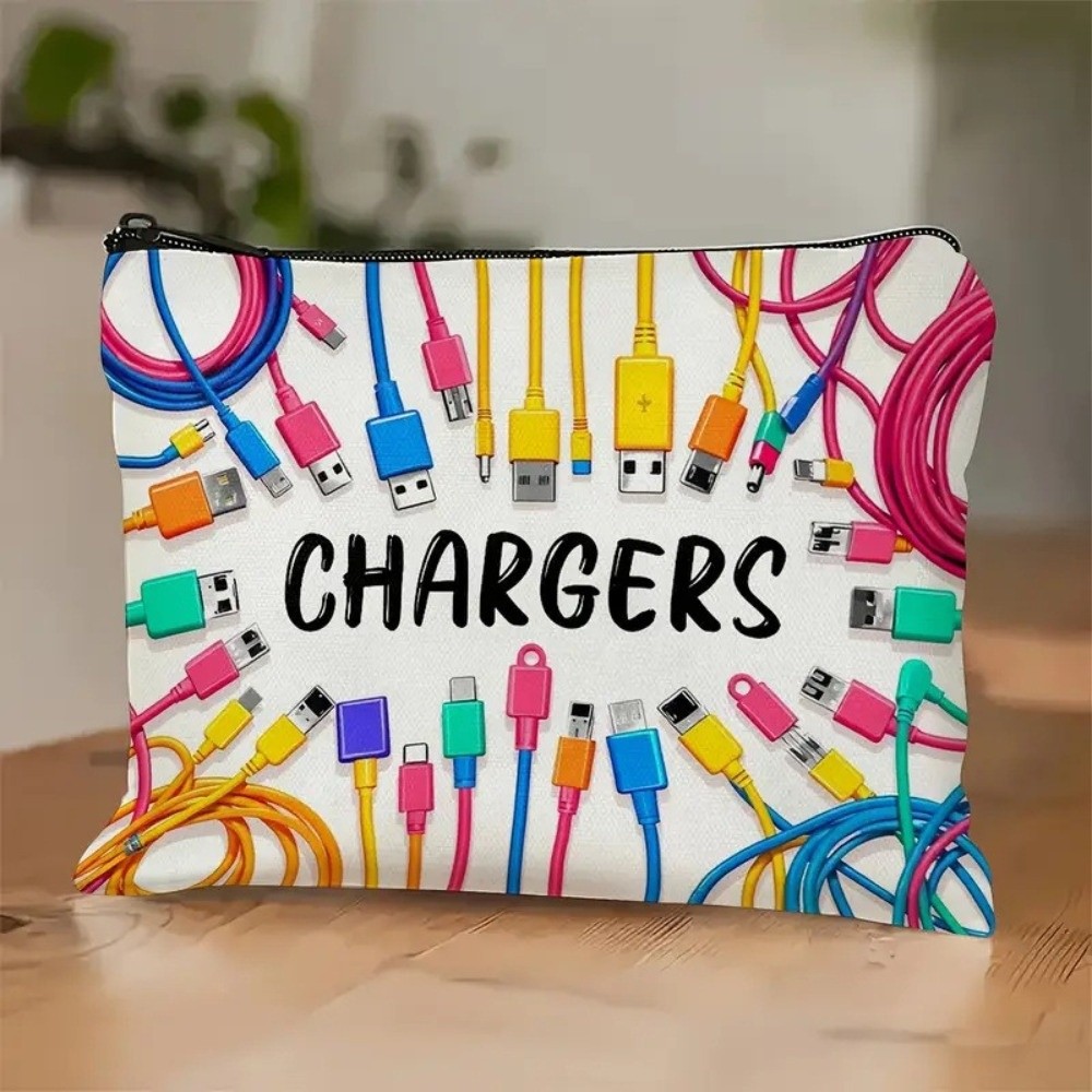 새로운 캔버스 소재 충전기 보관 파우치, 지퍼 잠금 방 - Cable Organizer 리뷰 및 가격